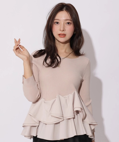 裾ひらりんリブニット（ニット/セーター）｜Apuweiser-riche