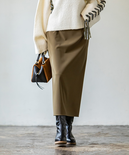 Noble（ノーブル）の「《追加》ジャージーライクカラータイトスカート