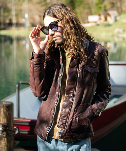 glamb（グラム）の「Rosso riders / ロッソライダースジャケット