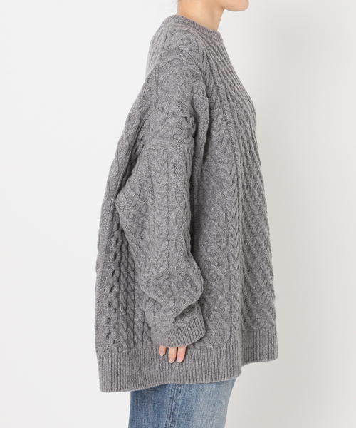 セール】Higuchi*Sアラン柄ルーズニット（ニット/セーター）｜Spick