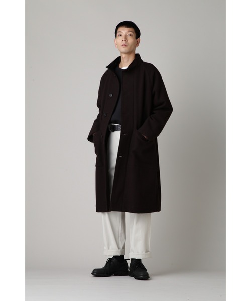 MHL.（エムエイチエル）の「BASIC WOOL MELTON（ステンカラーコート