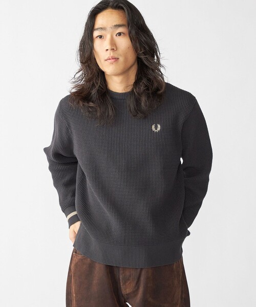 SHIPS別注】FRED PERRY: シングル ティップ ワッフル ニット