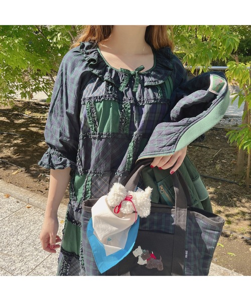 PINK HOUSE（ピンクハウス）の「スコッチテリア刺繍入りタータン