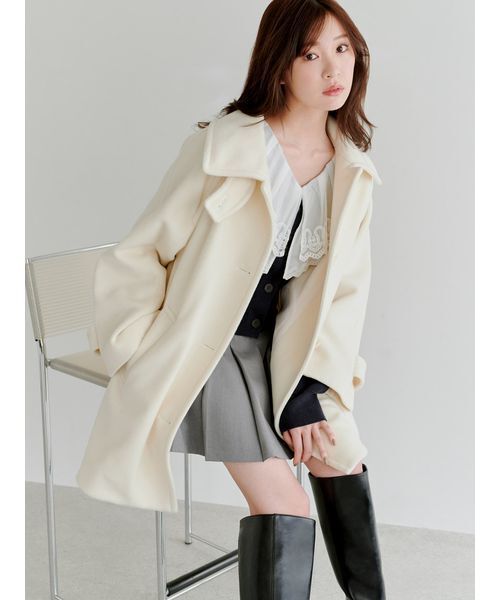 セール】ステンカラーミドルコート（ステンカラーコート）｜SNIDEL