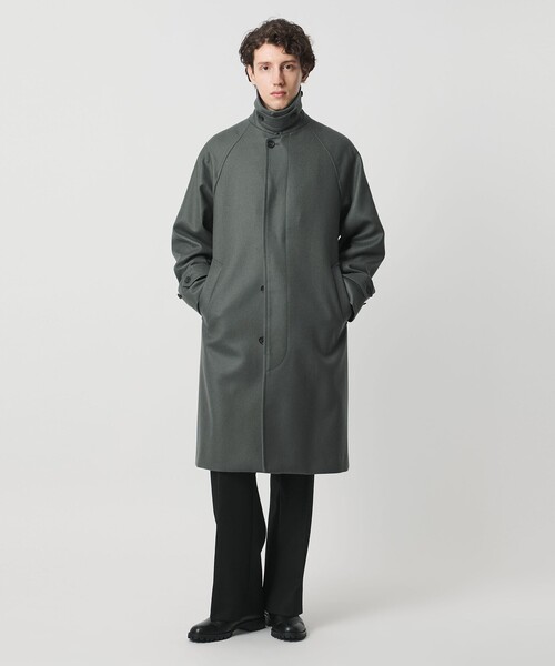 セール】ウーステッドメルトン バルマカーンコート（ステンカラー