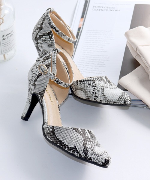 セール】ポインテッドトゥセパレートストラップパンプス（パンプス