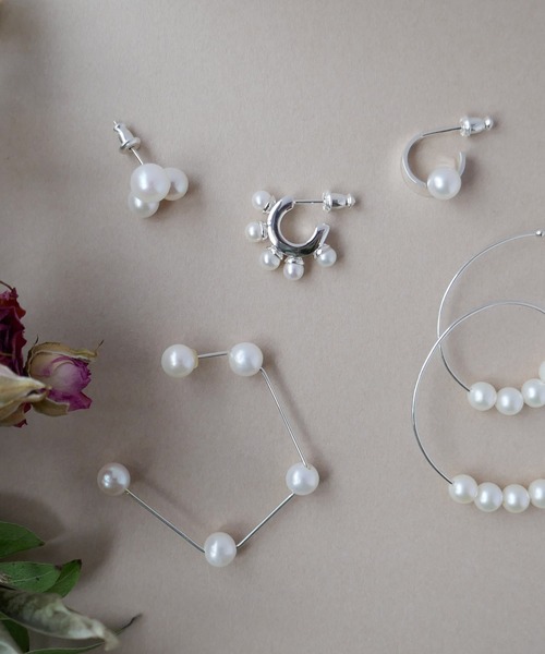 パールフープピアス（ピアス（片耳用））｜e.m.（イーエム）の
