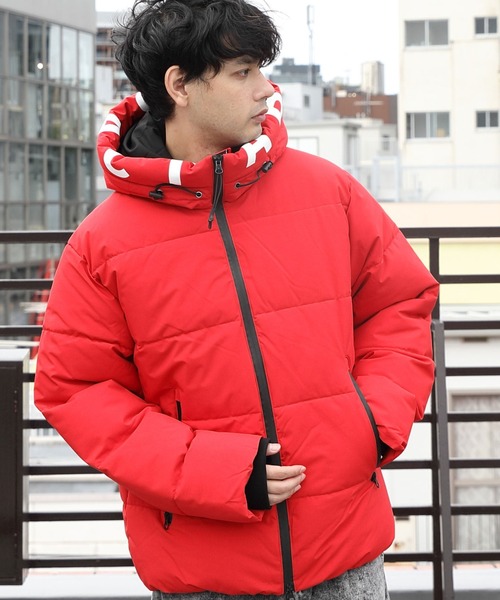 8(eight)（エイト）の「フードロゴ中綿ブルゾン（ダウンジャケット