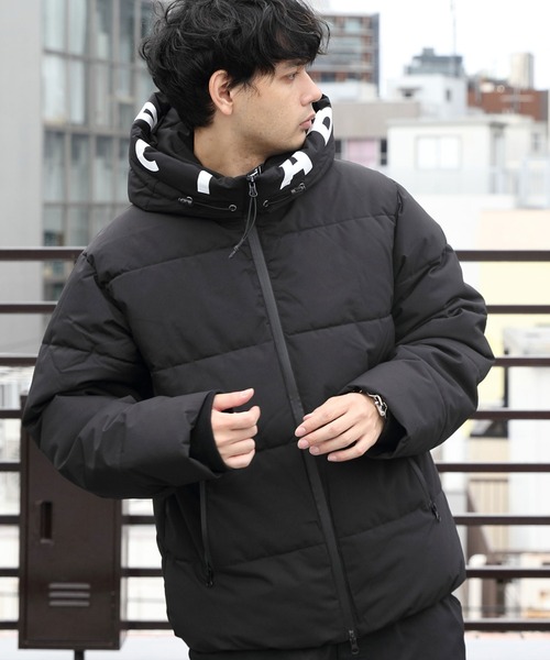 8(eight)（エイト）の「フードロゴ中綿ブルゾン（ダウンジャケット