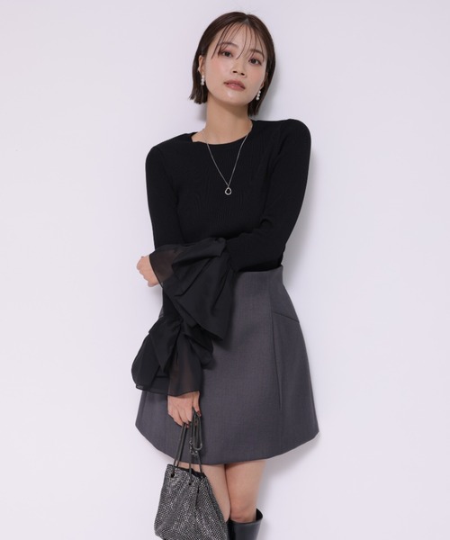 バックジップフォルムミニスカート（スカート）｜Apuweiser-riche