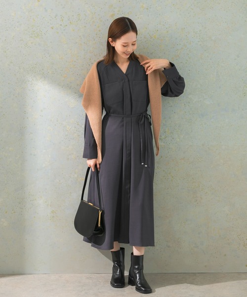 セール】ポケットデザインVネックワンピース（ワンピース）｜URBAN