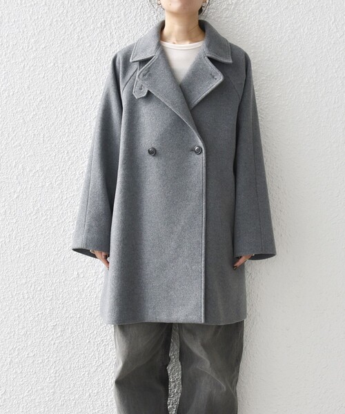 セール】SHIPS any: スタンド & ダブル カラー コート 24FW（その他