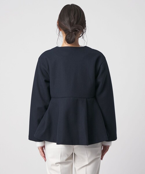 セール】ニットメルトン ペプラム ショートコート ＜A DAY IN THE LIFE