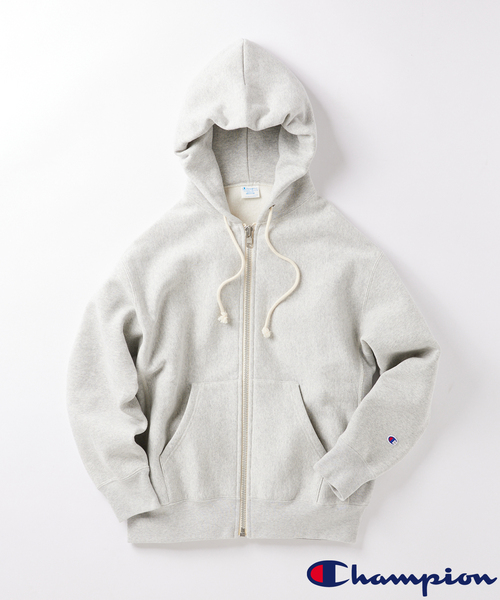 セール】【CHAMPION / チャンピオン】別注 SOLID ZIP SWEAT HOODIE