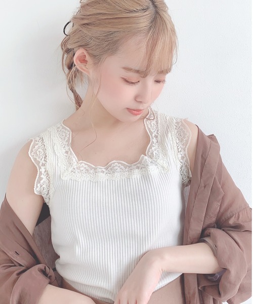 VANNIE U（ヴァニーユー）の「2WAYレースタンクトップ（タンクトップ