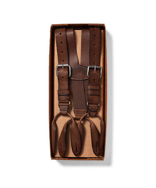 RRL（ダブル アール エル）の「レザー サスペンダー（ベルト）」 - WEAR