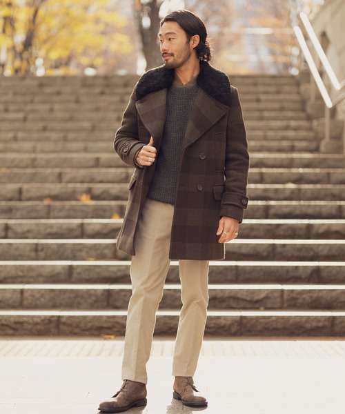 Banana Republic（バナナリパブリック）の「Ivar プレイド ピーコート