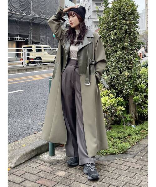 MURUA（ムルーア）の「ライダースドッキングコート【2WAY】（トレンチ