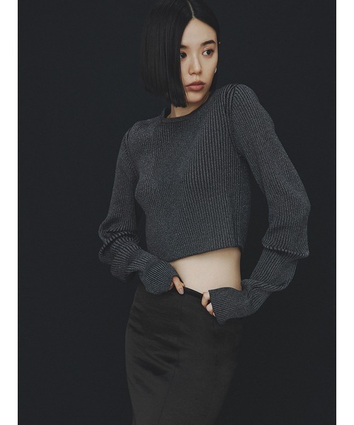 MIESROHE（ミースロエ）の「ウェーブスリーブRIBニット（ニット