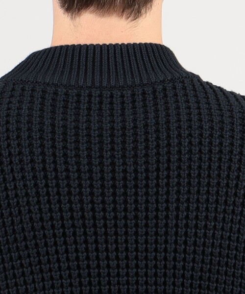 CABaN コットンカシミヤワッフル モックネックプルオーバー（ニット