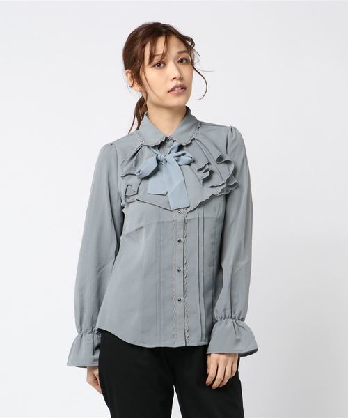 axes femme（アクシーズファム）の「ラッフルフリルブラウス（シャツ