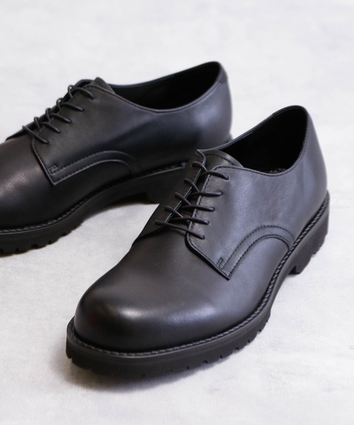 PADRONE パドローネ / DERBY PLAIN TOE SHOES（WATER PROOF LEATHER