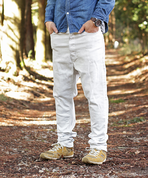 ネイタルデザイン】S600-s サルエルデニムストレッチ カリブ/ S600-s