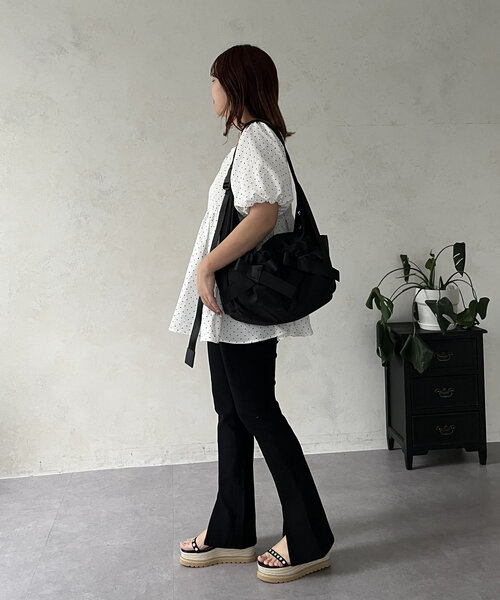 SAPON】撥水リボンナイロンショルダーバッグ（ショルダーバッグ