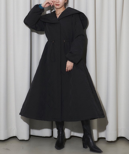 VIOLETTA（ヴィオレッタ）の「ケープカラーキルティングロングコート