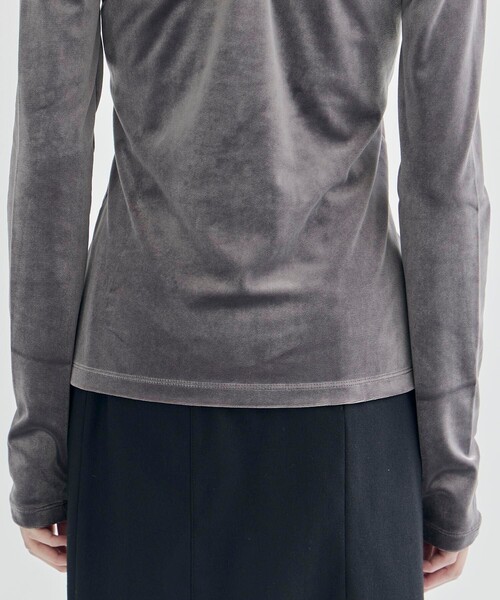 YOHEI OHNO/ヨウヘイオオノ】Stmacher Velor Top/ベロアトップス（T