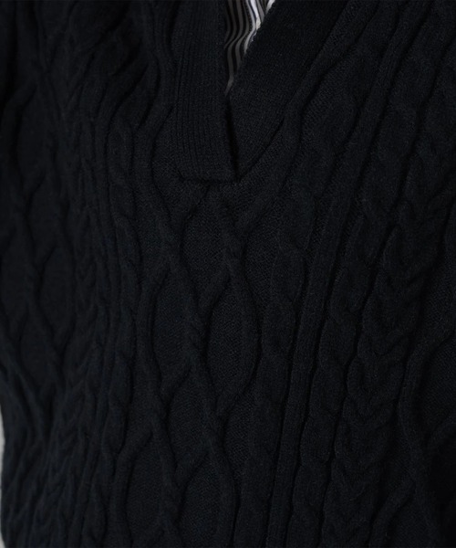 シャツドッキングケーブルニット（ニット/セーター）｜Arpege story