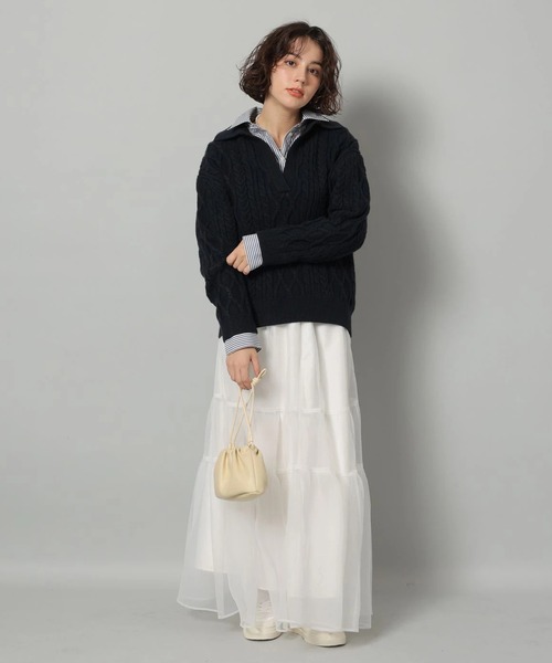 シャツドッキングケーブルニット（ニット/セーター）｜Arpege story