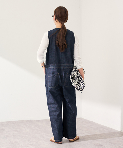 ≪追加≫WHITE FIELD/ホワイトフィールド ノースリーブオールインワン