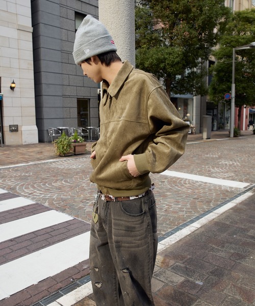 セール】FAKE SUEDE CROPPED JACKET／フェイクスウェードクロップド