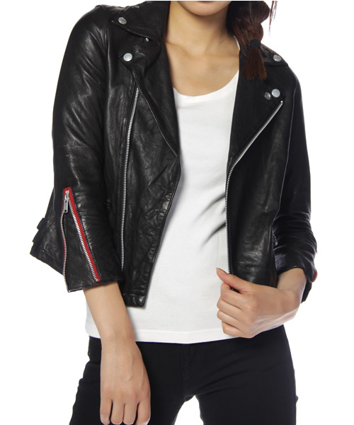 HYSTERIC GLAMOUR（ヒステリックグラマー）の「ラムレザー7分袖ダブル