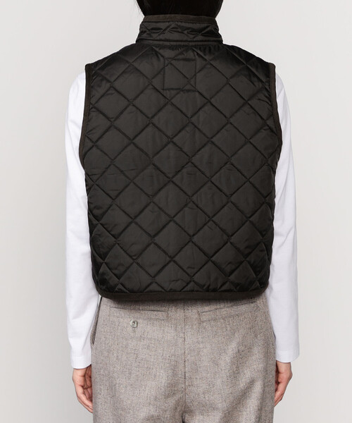 LAVENHAM | 〈別注〉 クロップド スタンドカラーキルティングベスト