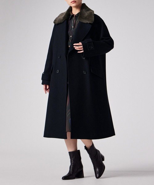 ウィメンズ ウールカルゼ ロングコート / 255352 JK356（チェスター
