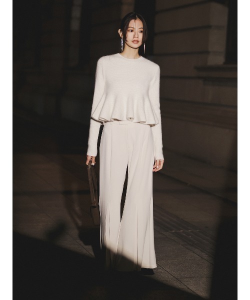 ZOZO限定カラー】ペプラムショートニットトップス（ニット/セーター