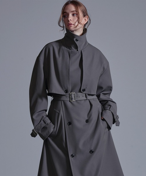 Loose/ルース（ルース）の「モードオーバー ハイネックトレンチコート
