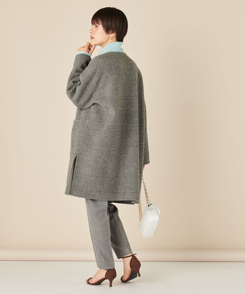 NOLLEY'S（ノーリーズ）の「リバーシブルハーフコート（ノーカラー