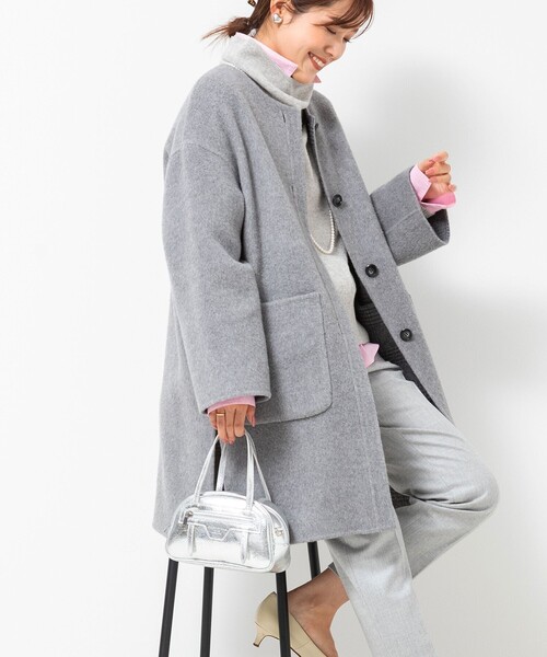 NOLLEY'S（ノーリーズ）の「リバーシブルハーフコート（ノーカラー