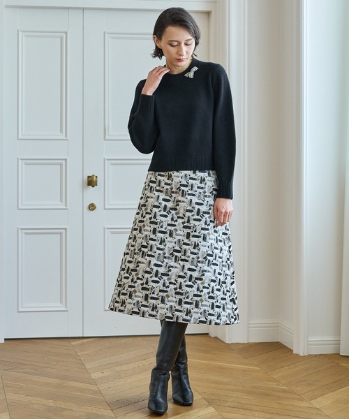 ANAYI（アナイ）の「ウールカシミヤリボンビジュー プルオーバー