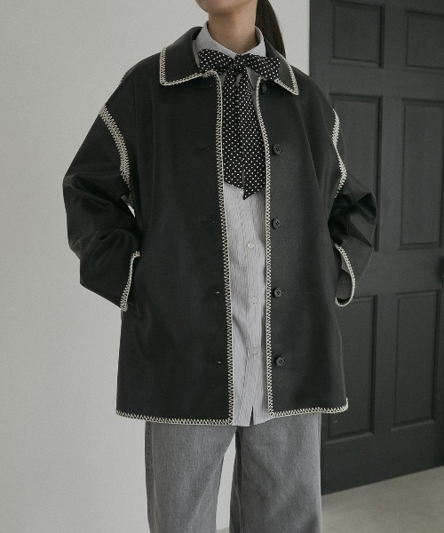 LE CIEL BLEU（ルシェルブルー）の「エンブロイダリーフェイクレザー