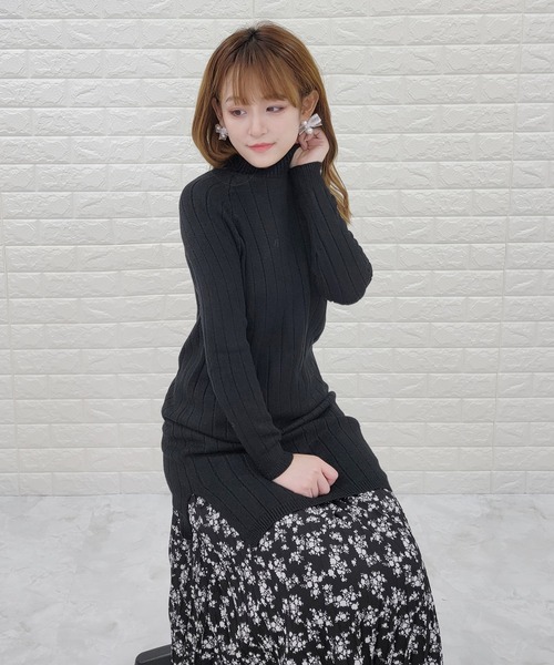 セール】リブ ハイネック 長袖ニット（ニット/セーター）｜Lace Ladies