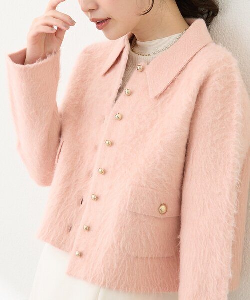 セール】【今すぐお届け！・ON・OFF兼用】襟付き接結ニットジャケット