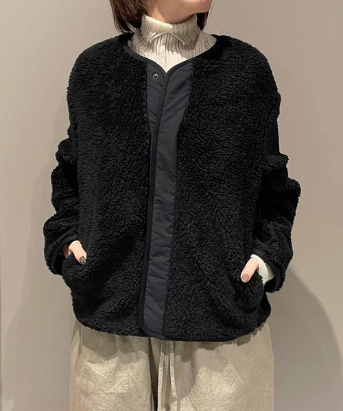 ORCIVAL（オーシバル）の「ORCIVAL | ウールボア ノーカラーブルゾン