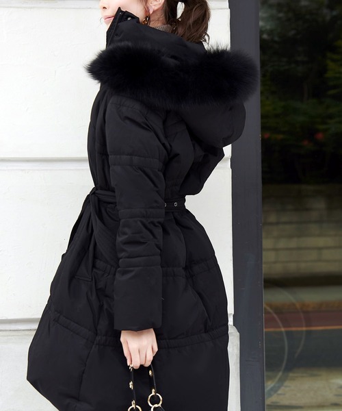 セール】洗える ｜ フォックスファービッグシルエットダウンコート