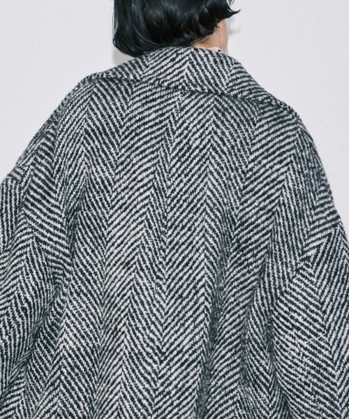 ビッグヘリンボーンミドルコート【MAISON SPECIAL/メゾンスペシャル
