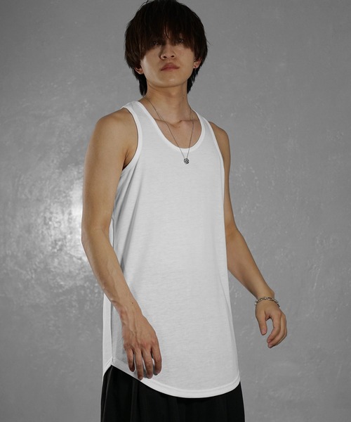 セール】【MinoriTY】タンクトップ ロング丈 裾ラウンドタイプ