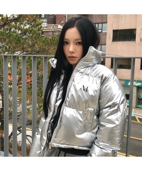 フェイブハイネックグロシークロップパディング (3カラー)（ダウン